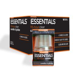 Six Pack of 115+ Hr Clear Candles & Globes